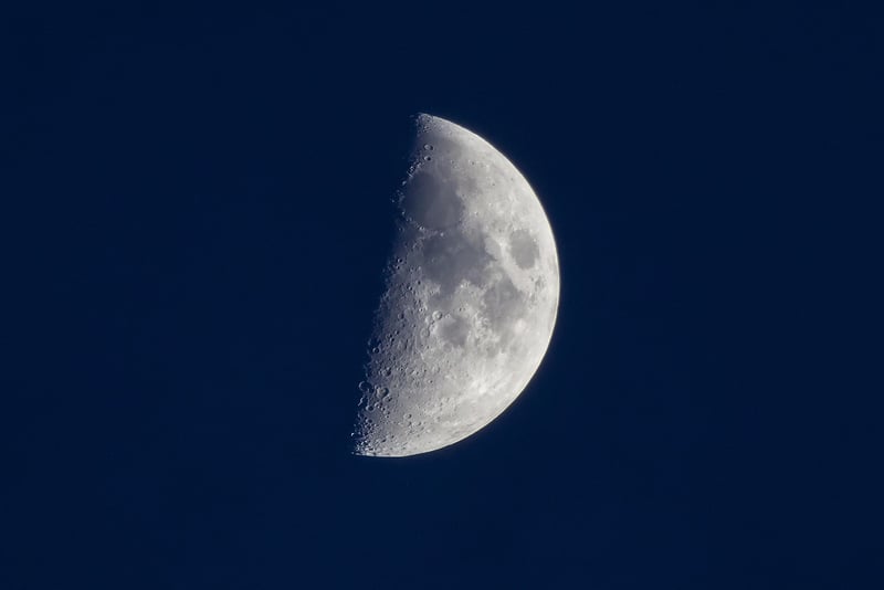 Moon and stars